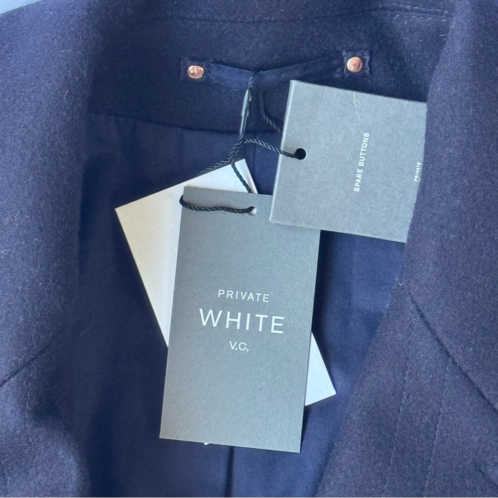 Private White Peacoat, 100% Wool Double Breasted Coat, Made in England, New, NWT - Picture 14 of 14